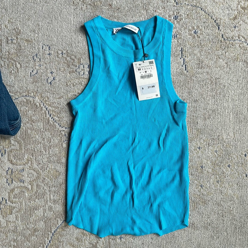 Zara blue tank top